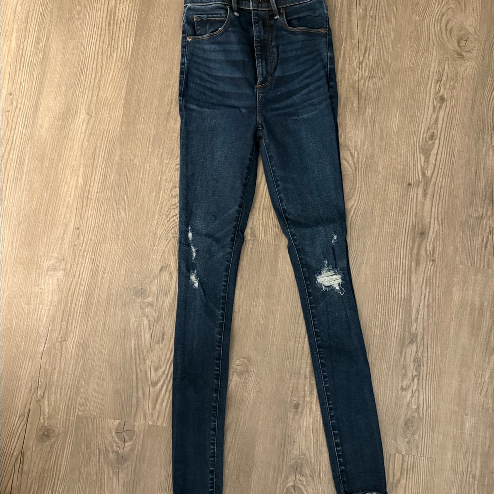 Abercrombie Dark Blue Distressed Women's Jeans